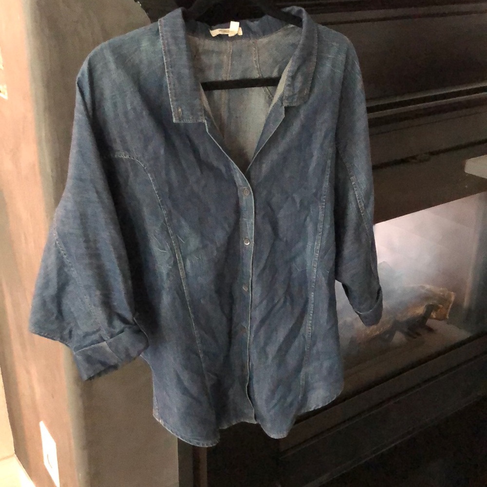 Helmut Lang oversized Jean shirt